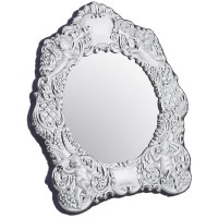 Embossed Victorian Table Mirror with Velvet Back Mirror Sterling Silver Ari D Norman