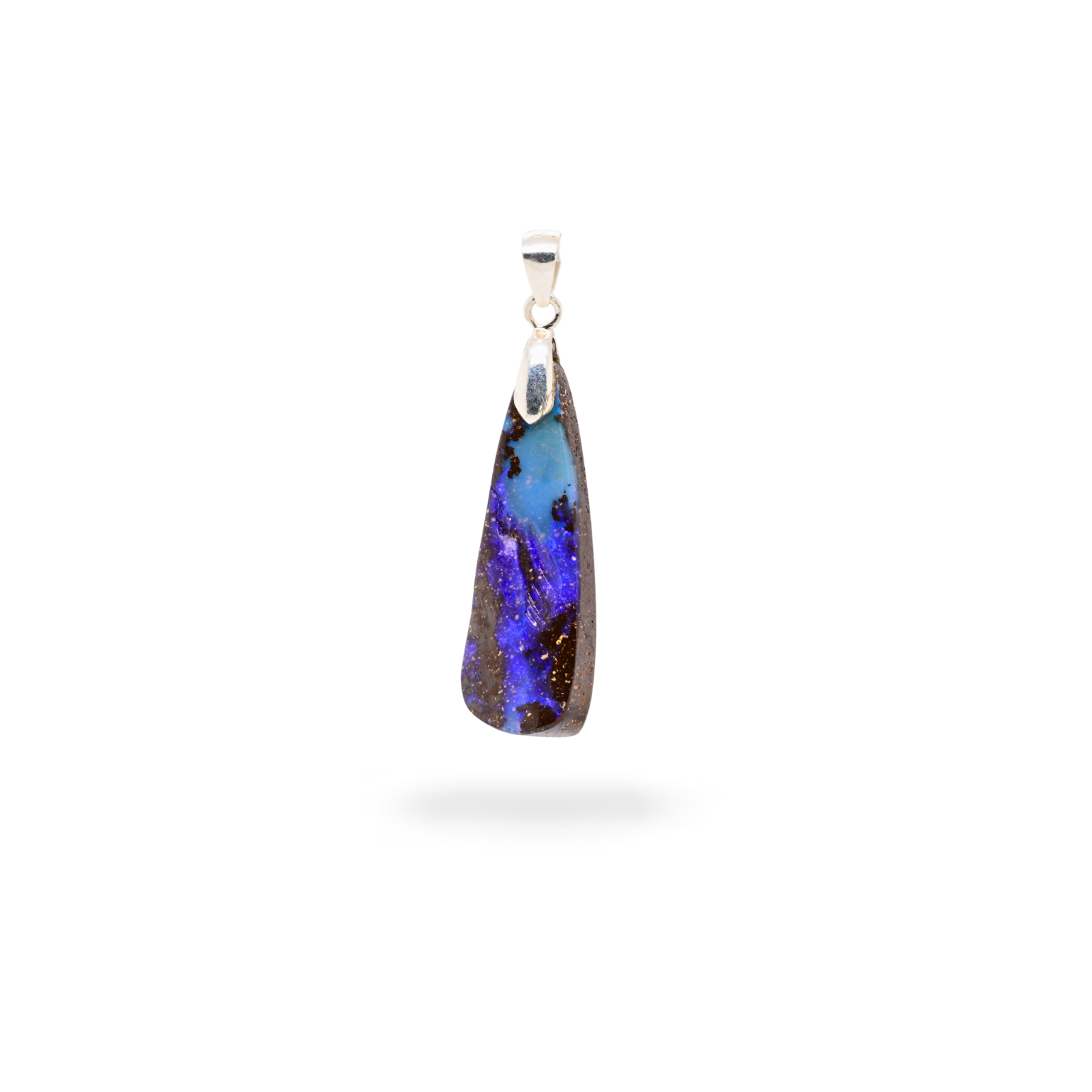 Boulder Opal Anhänger "Ozeangeist", Australien, 925 Öse, Lederkette, Schmuck